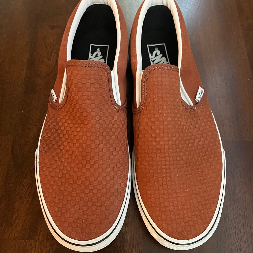 Vans Men's Textured Slip-On Sneakers - Brown